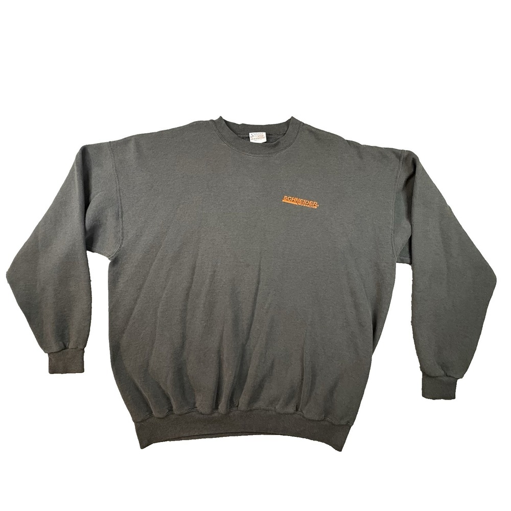 VTG Santee by Pluma Men's 2XL Dark Gray Schneider National Crewneck‎ Sweatshirt